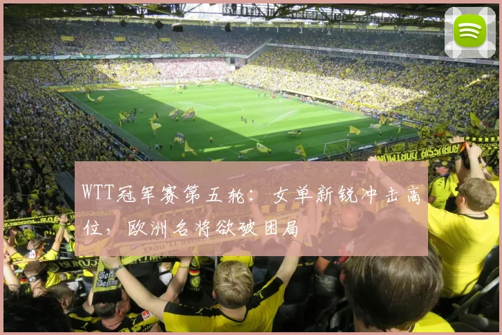 WTT冠军赛第五轮:女单新锐冲击高位,欧洲名将欲破困局 - 懂球帝推荐